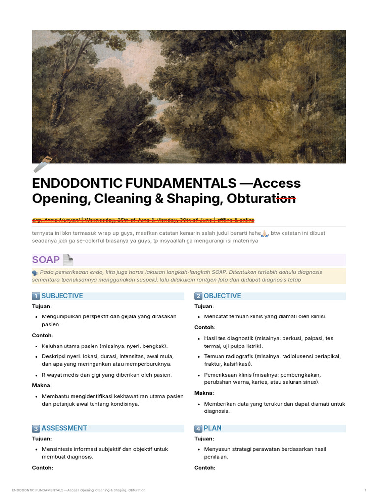 ENDODONTIC FUNDAMENTALS - Access Opening, Cleaning & Shaping ...