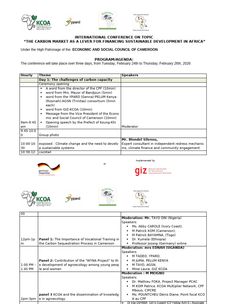 Agenda AGSN International Conference V 22 Fev 2026 | PDF | Economies