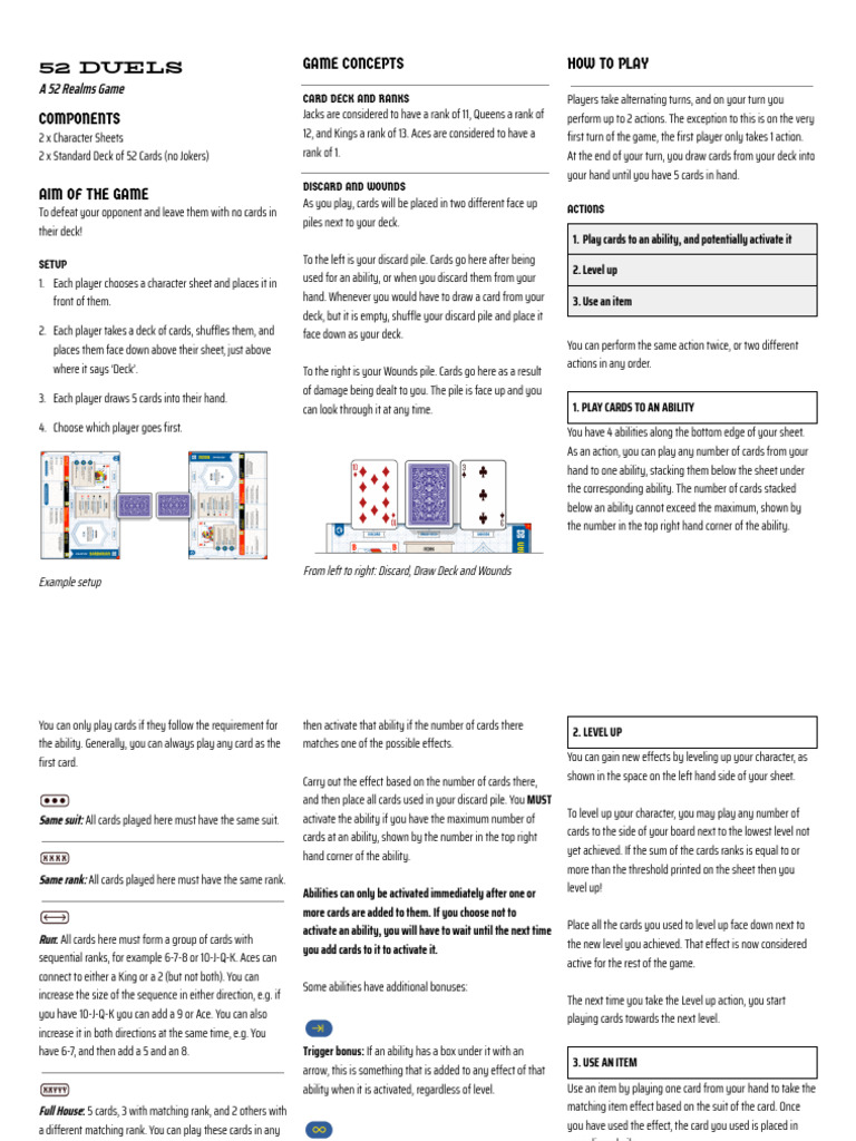 52 Duels - (Postmark Games) - 52 Duels Rules v2.2 (Solo, Duet) (OEF ...