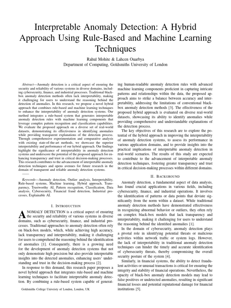 Interpretable Anomaly Detection A Hybrid Approach Using Rule Based and ...