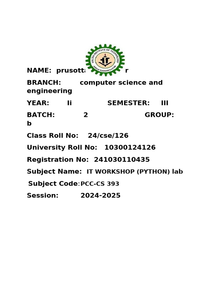 Front Cover Page | PDF