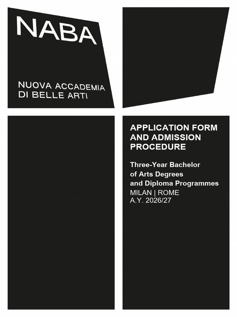 NABA UG Application Form Sept 2026 Feb 2027 | PDF | University And ...