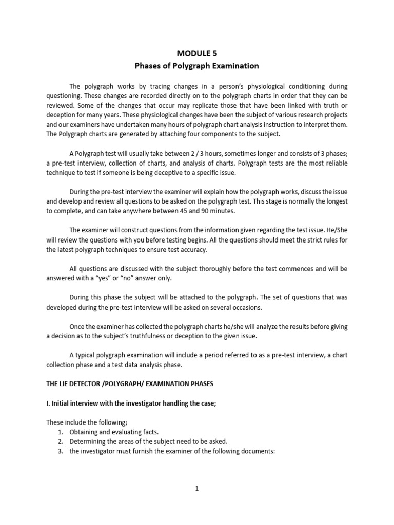 MODULE205 | PDF | Polygraph | Criminal Justice