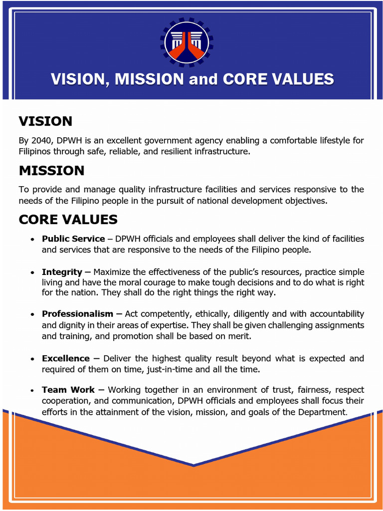 Vision Mission Core Values | PDF