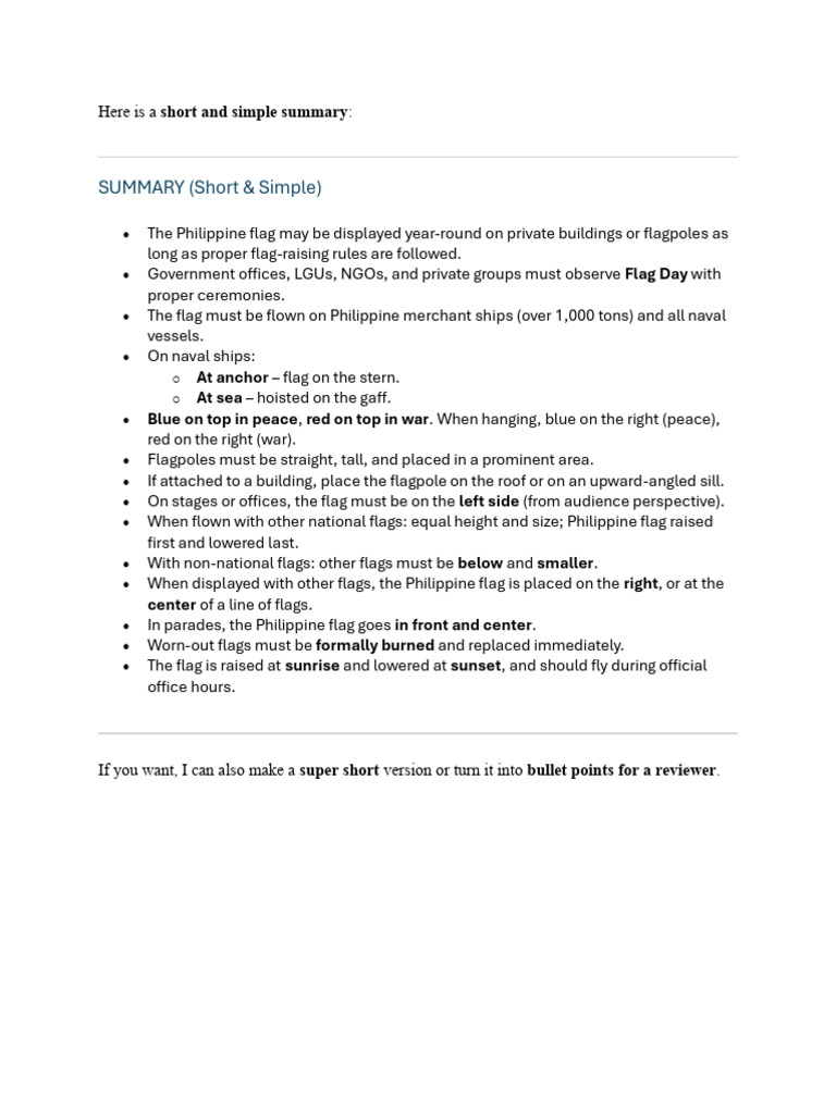 Short and Simple Summary | PDF