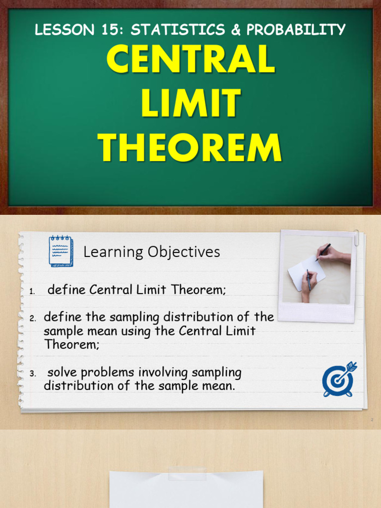 LESSON 15 Central Limit Theorem 1 | PDF
