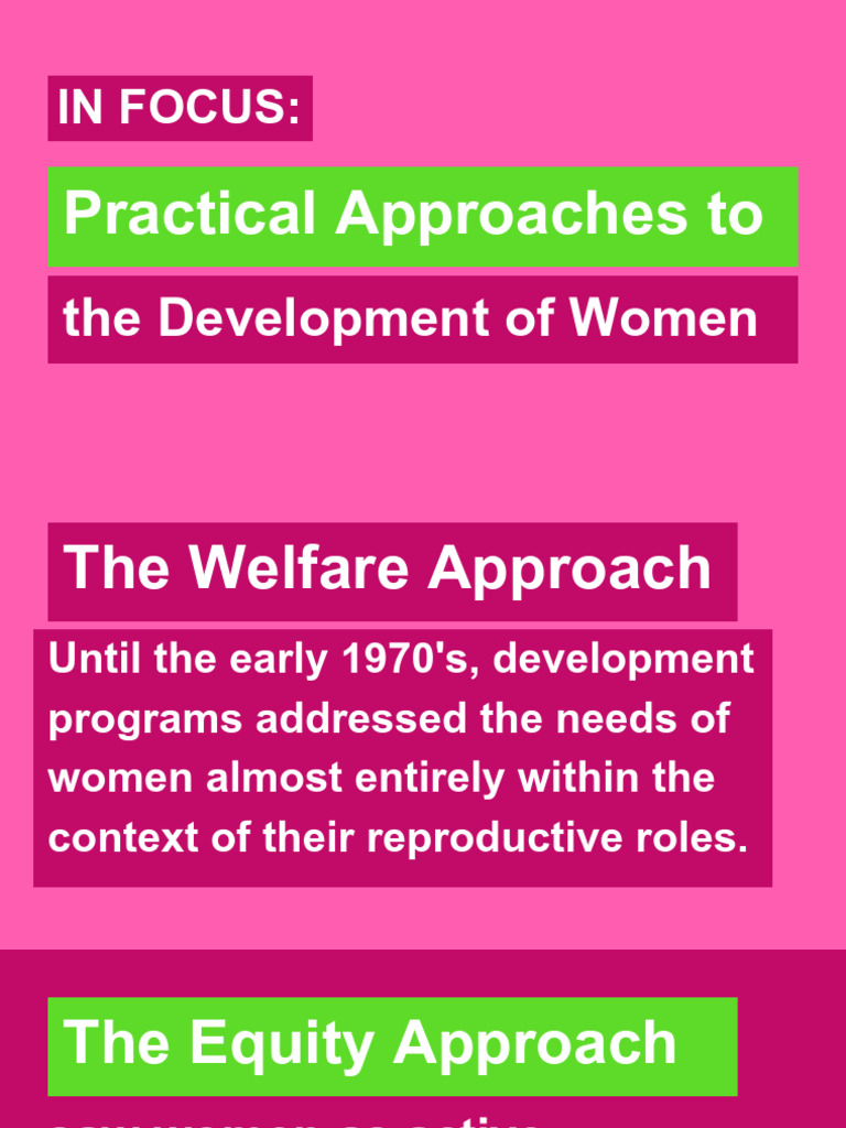 Practical Approaches To Women and Development | PDF