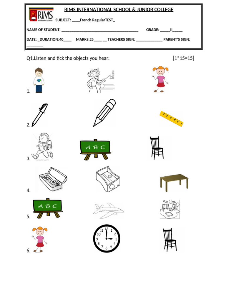 Worksheet - Test Format New - For Teachers | PDF