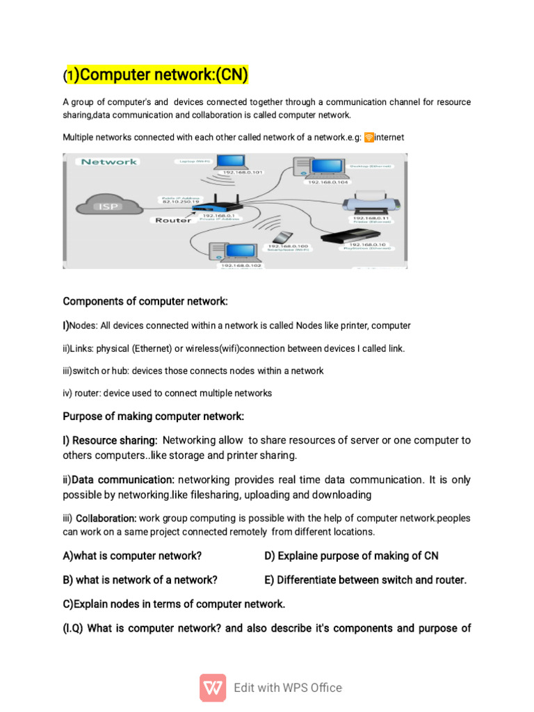 Chap6 Computer Science 9th Class | PDF | Computer Network | Osi Model