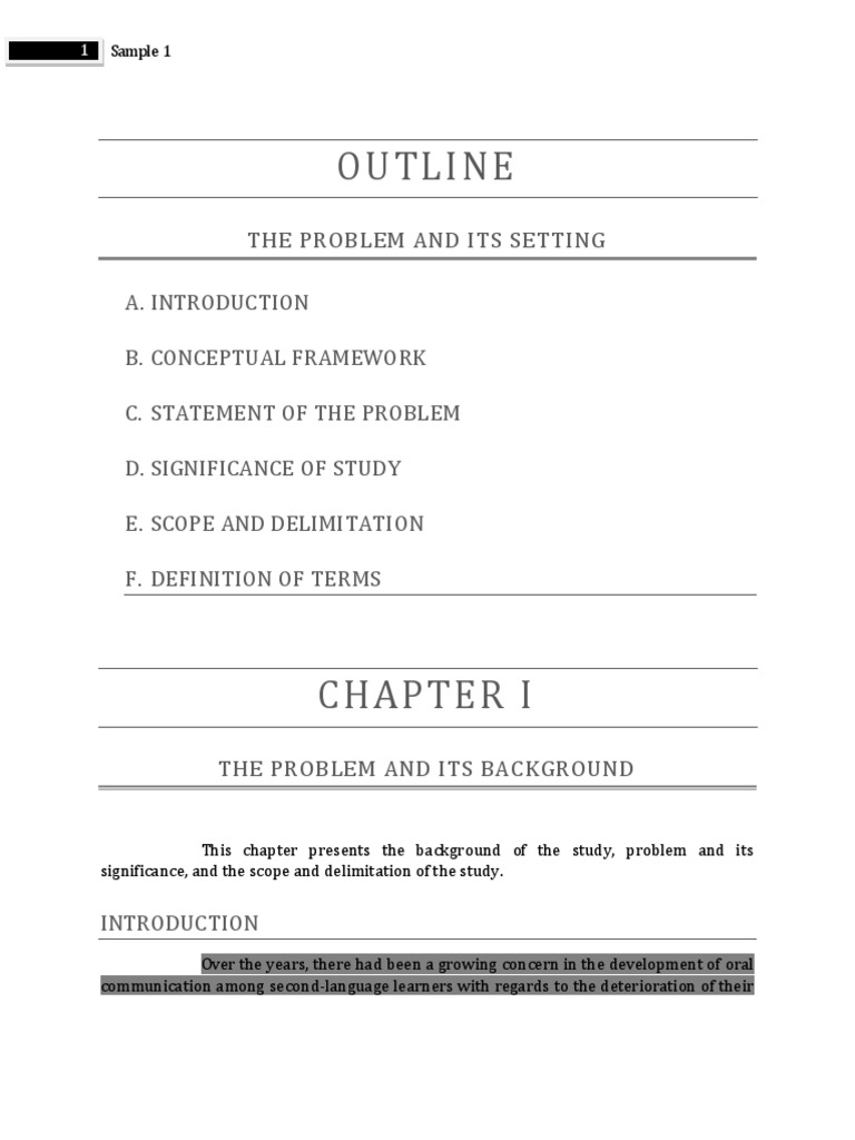 dissertation chapter format