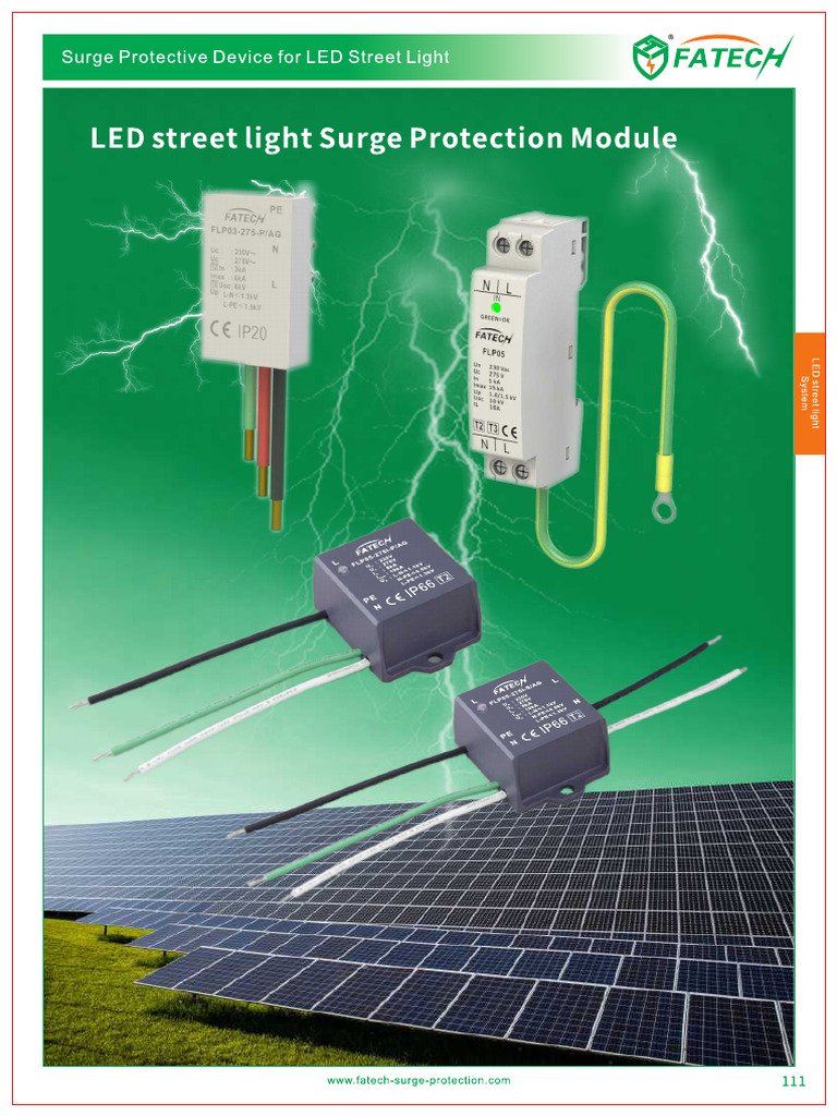 Fatech New Catalogue 2025 Led Street Light SPD | PDF