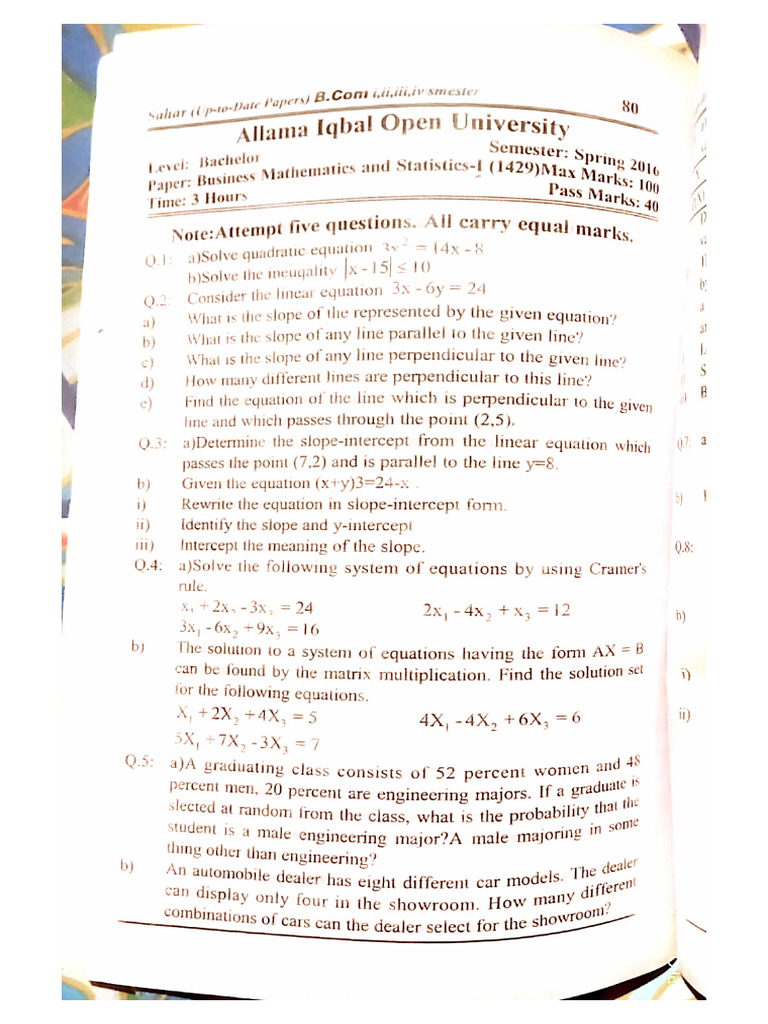 1429 Past Papers - Preview | PDF