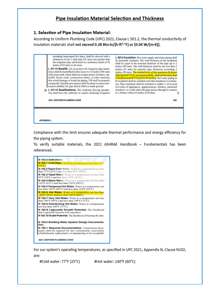 Pipe Insulation Material Selection and Thickness (1) 1 | PDF | Thermal ...