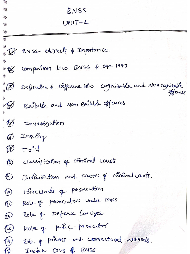 Unit 1 BNSS | PDF