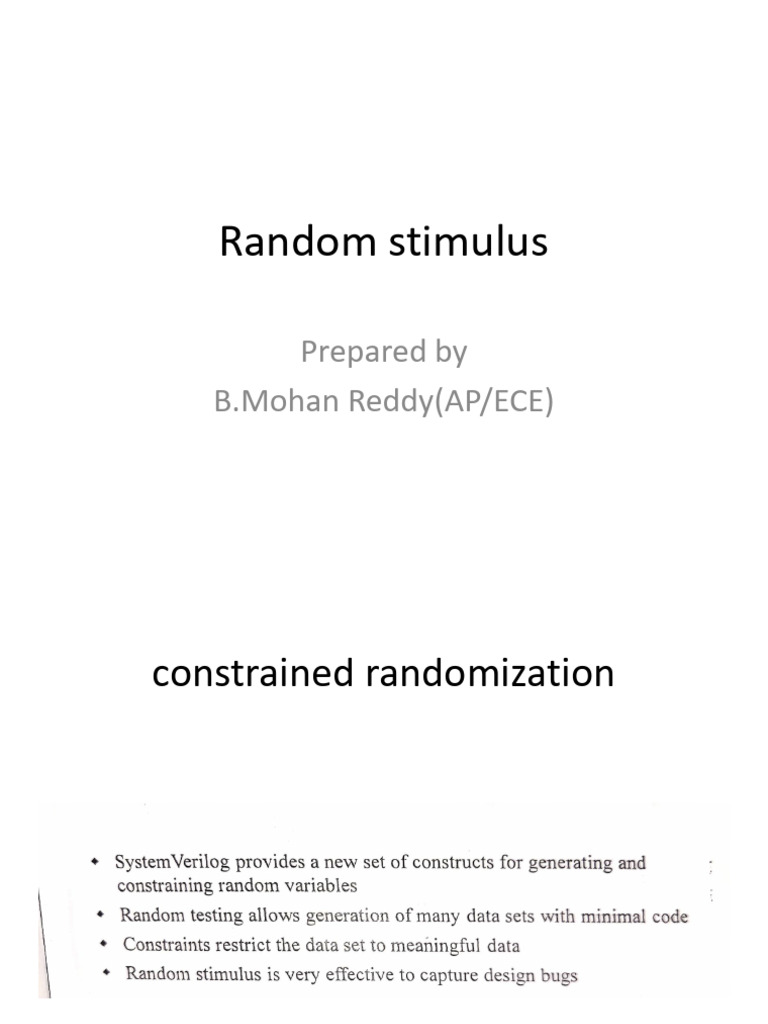 Random Stimulus | PDF