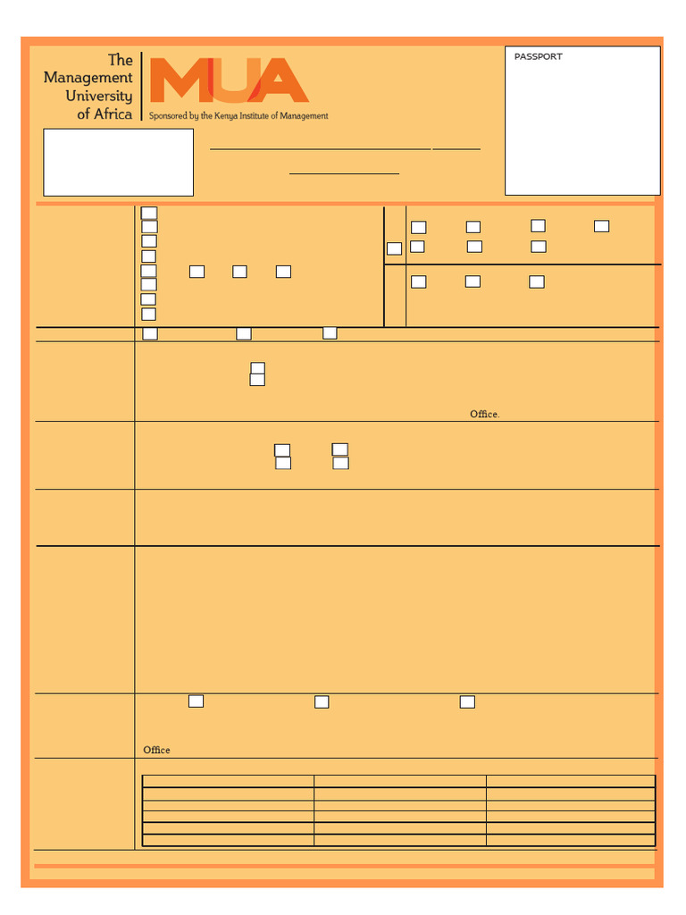 Mua Application Form | PDF | Kenya