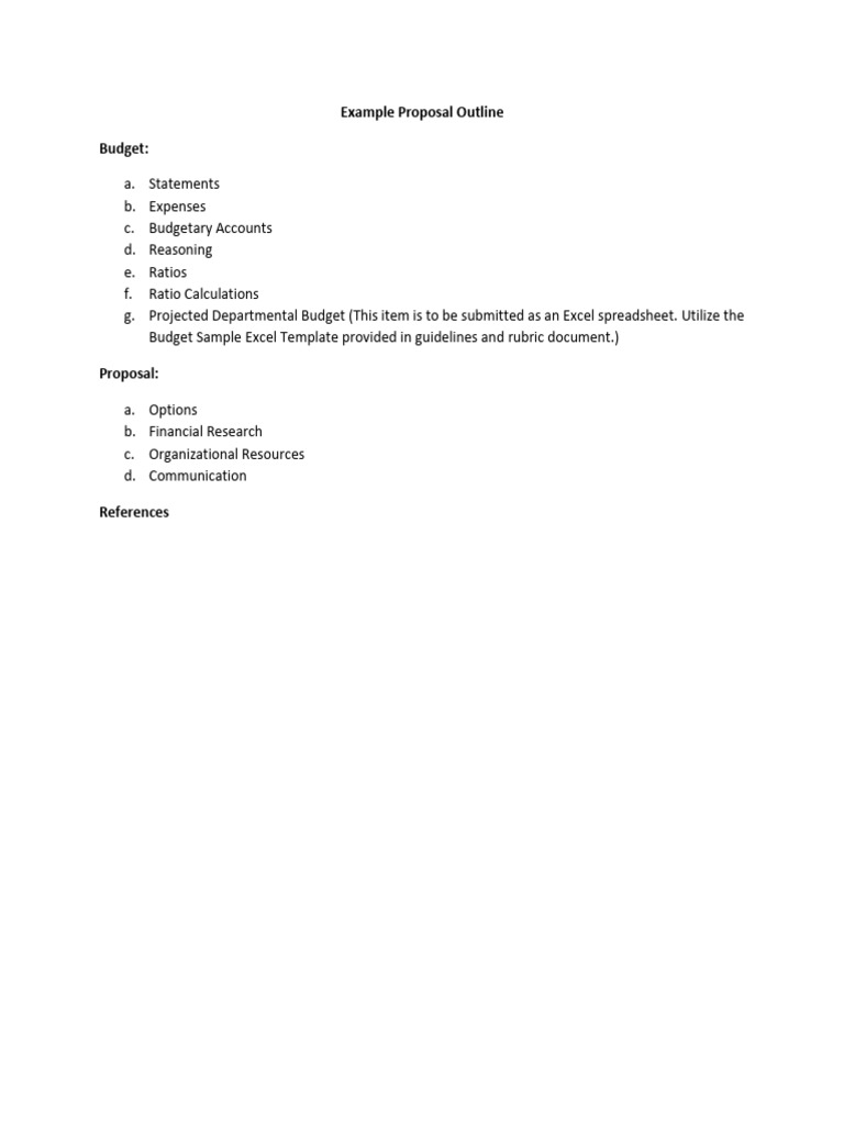 IHP 450 Example Proposal Outline | PDF