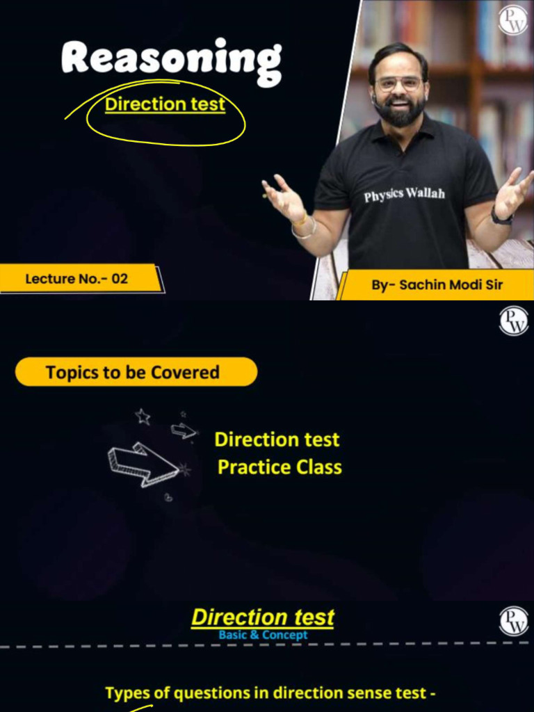 Distance & Direction - Class Notes | PDF