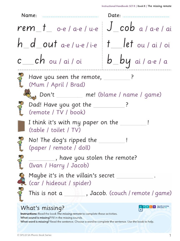 The Missing Remote Worksheets | PDF