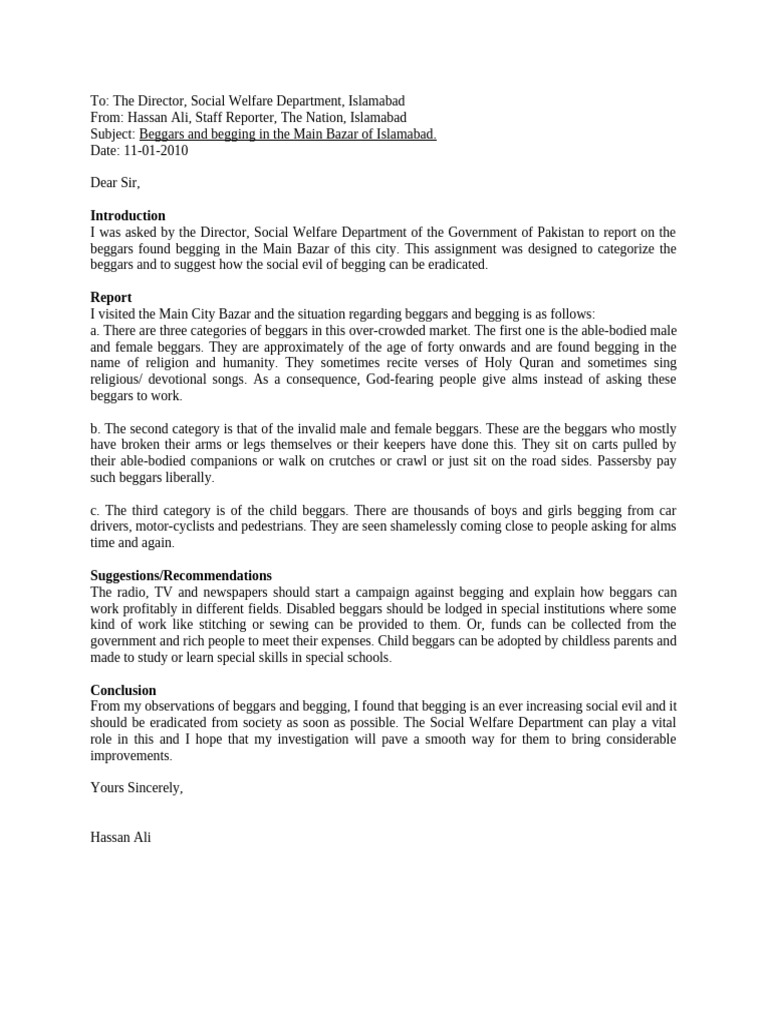 Sample of Social Report-Writing | PDF