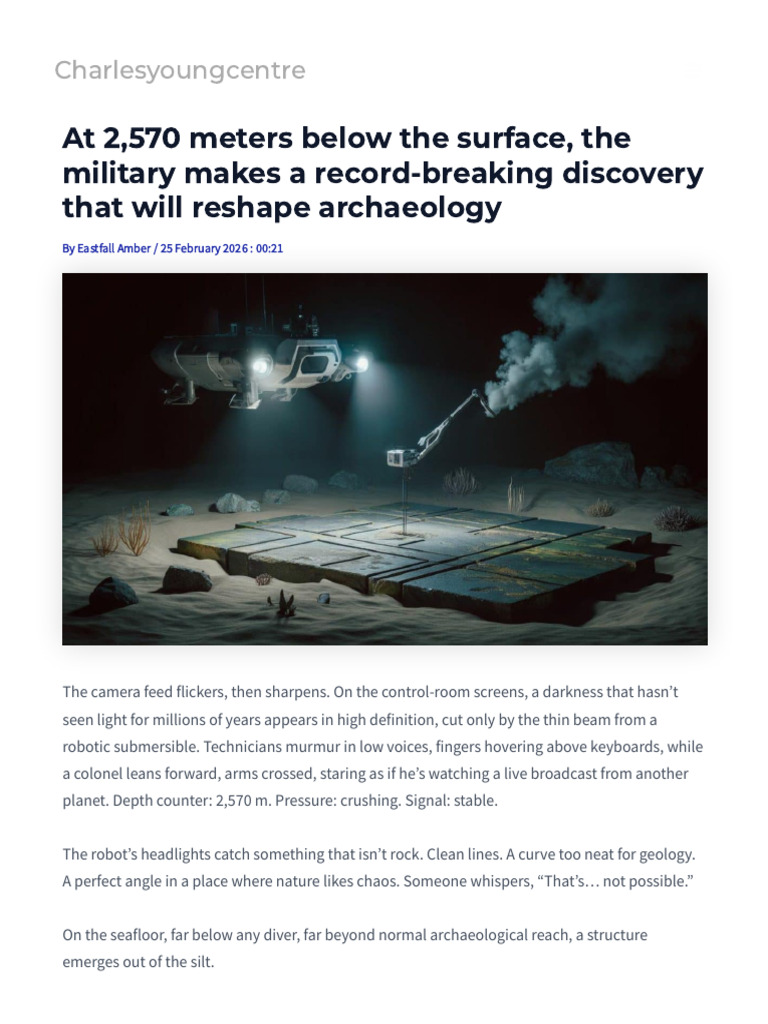 At 2,570 Meters Below The Surface, The Military Makes A Record-Breaking ...
