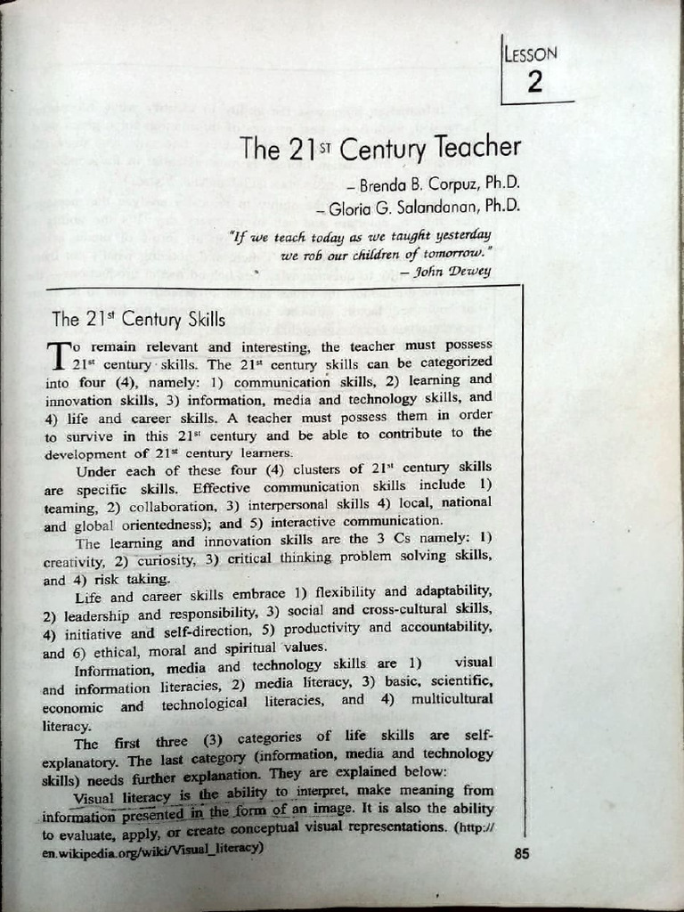 The 21st Century Teacher | PDF | Information Literacy | Science
