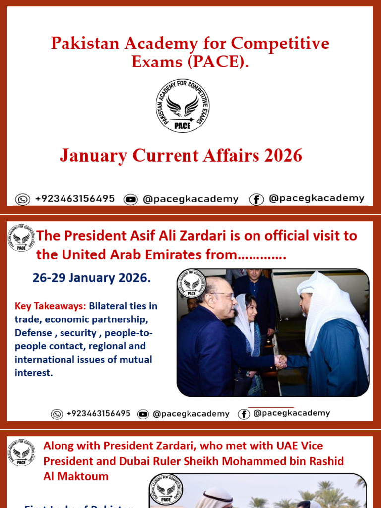 January Current Affair 2026 Part-2 | PDF | United Arab Emirates