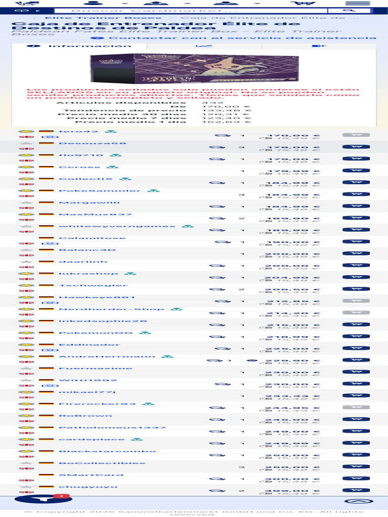 Caja de Entrenador Élite de Destinos de Paldea Cardmarket | PDF