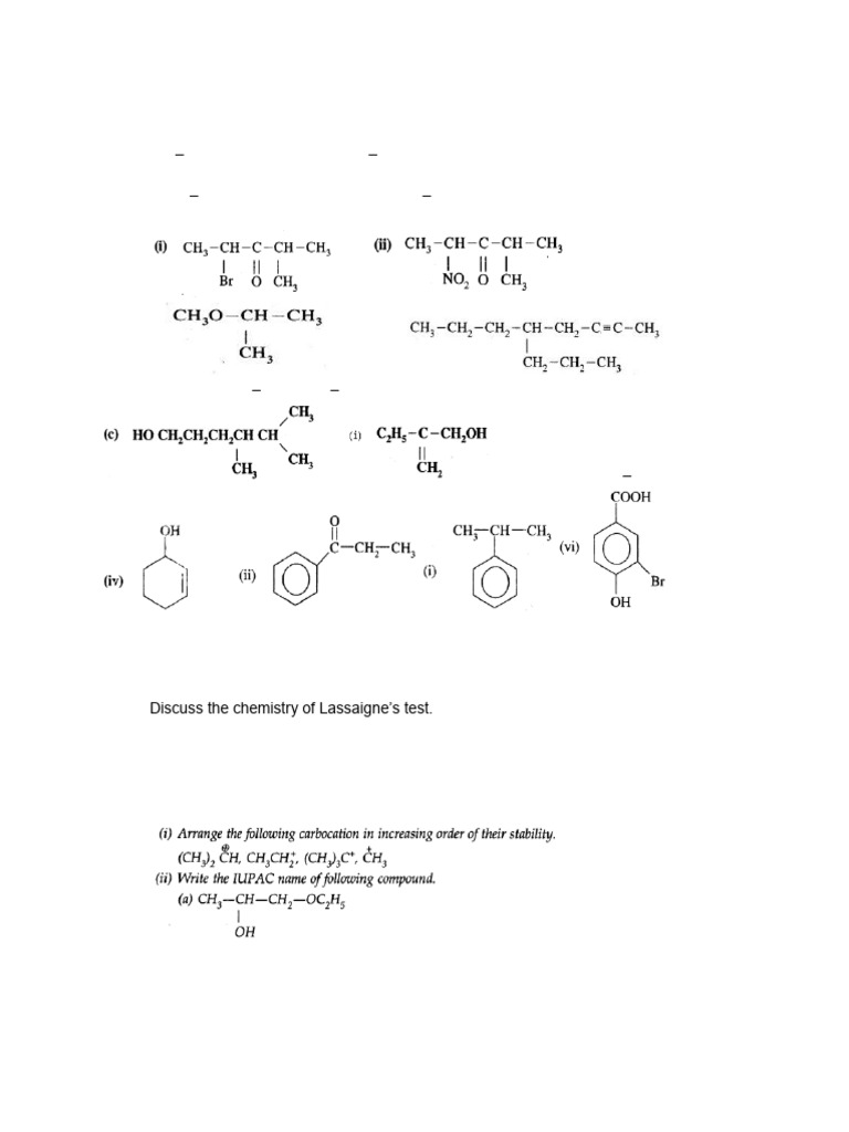Organic Chemistry Worksheet 2 | PDF