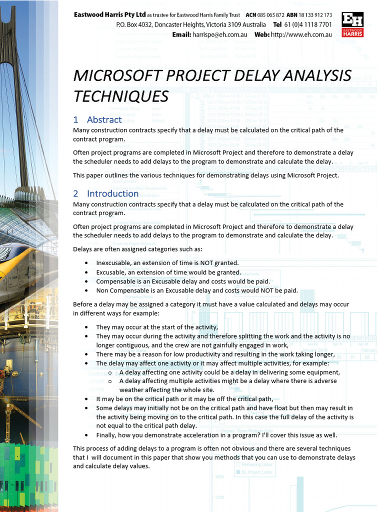 MSP Delay Analysis Techniques | PDF | Computing | Software Engineering