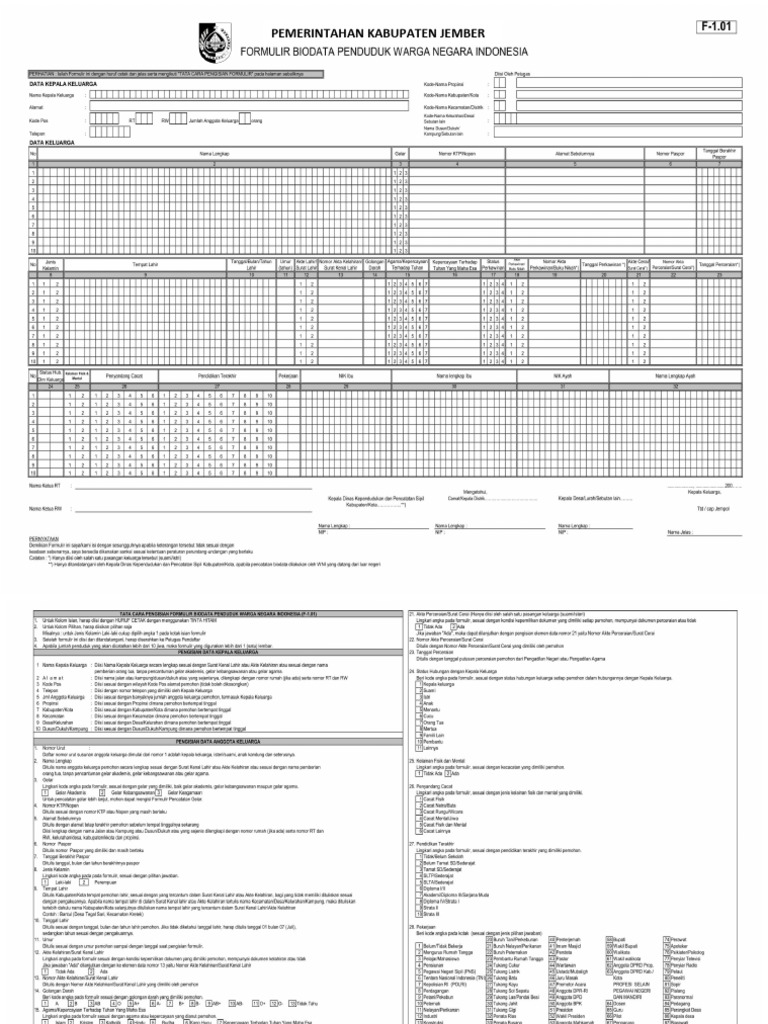 Formulir F 101 | PDF