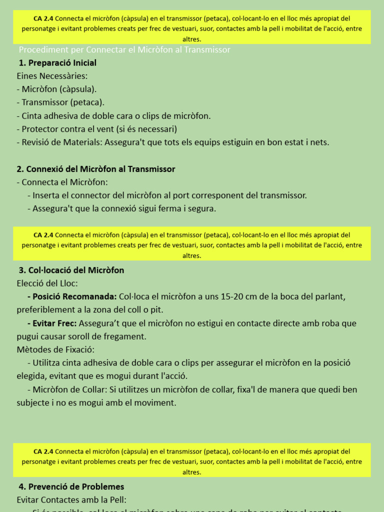 Presentació RA2 - CA4 Connexió Micròfon | PDF