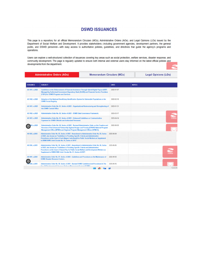 DSWD | PDF