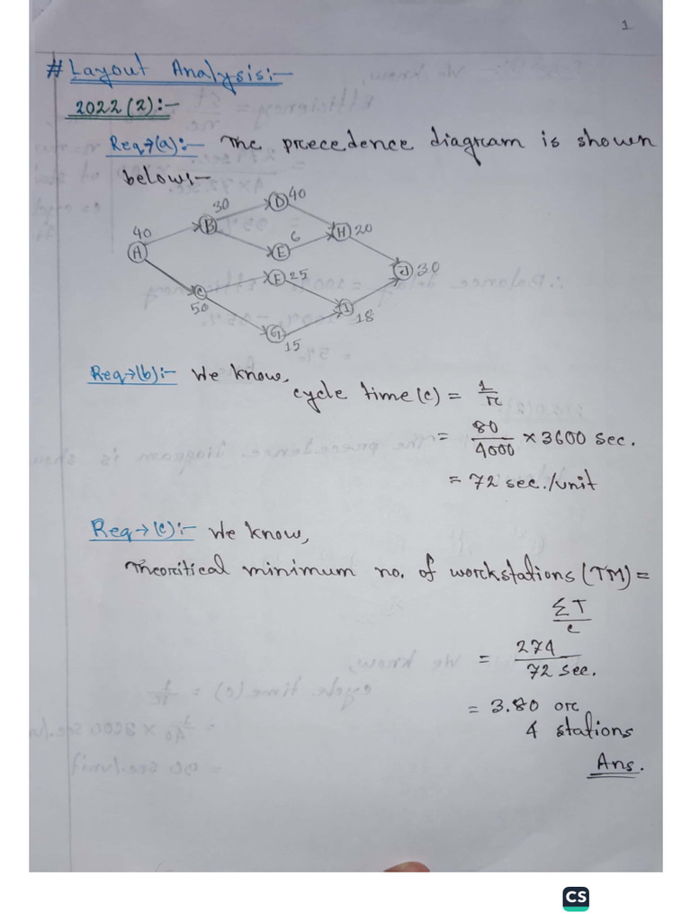 Operations Management Previous Math Solution 19-22 | PDF