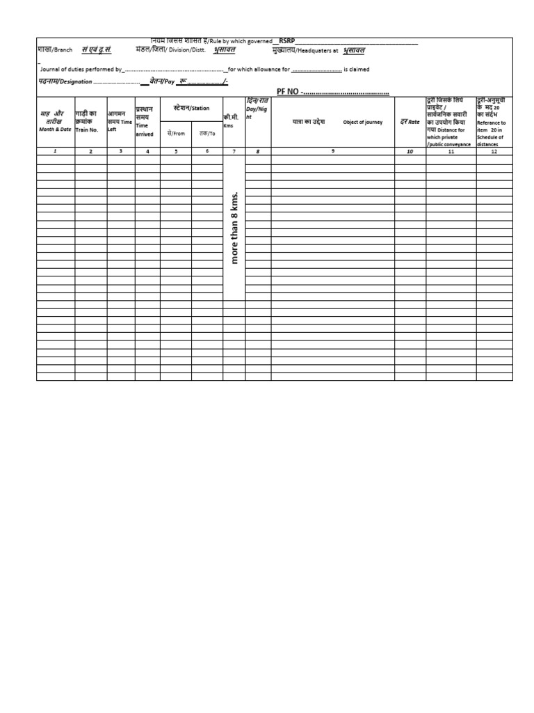 Ta Bills Blank Format Jan 2026 | PDF