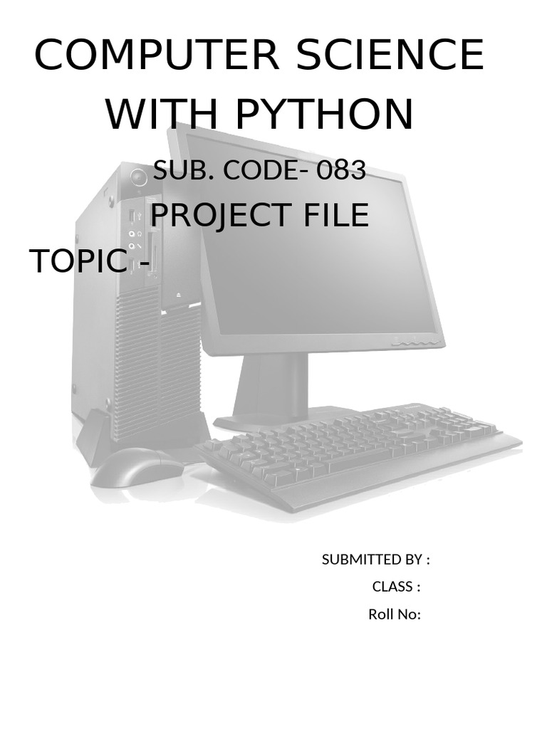 Project File Class Xi Sample | PDF