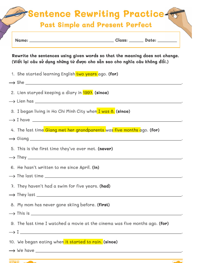 Rewrite Sentences | PDF