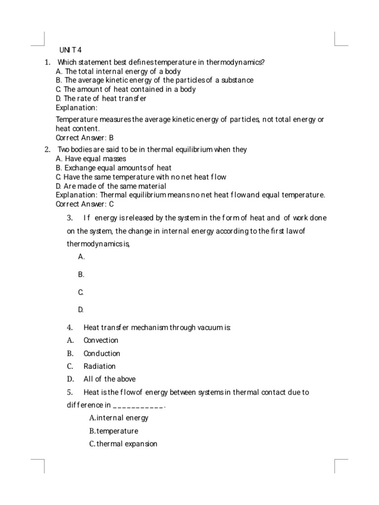 Unit 4 | PDF | Heat | Temperature