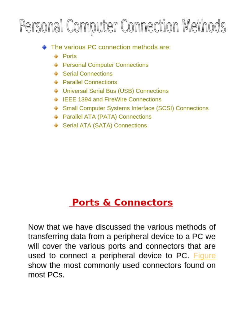 Port and Connector | PDF | Usb | Telecommunications