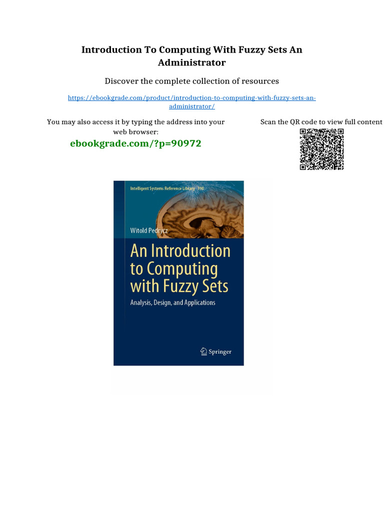 Introduction To Computing With Fuzzy Sets An Administrator Full | PDF ...