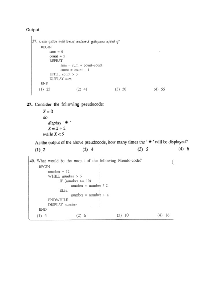 Mini Exam | PDF