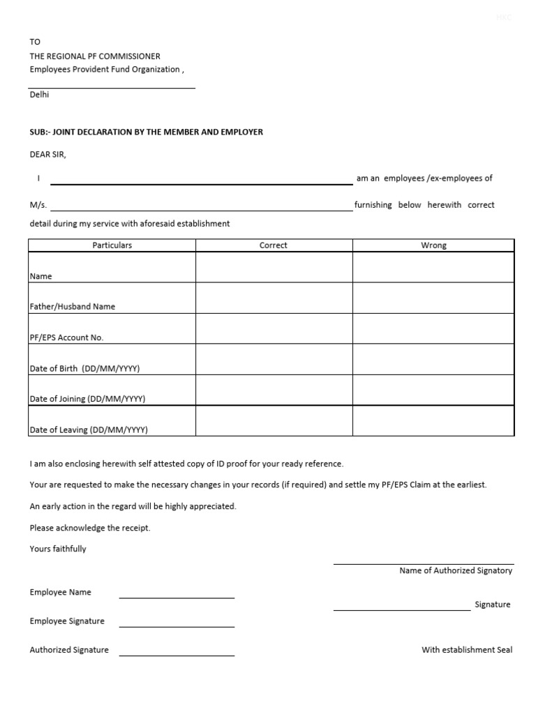 Correction Form | PDF