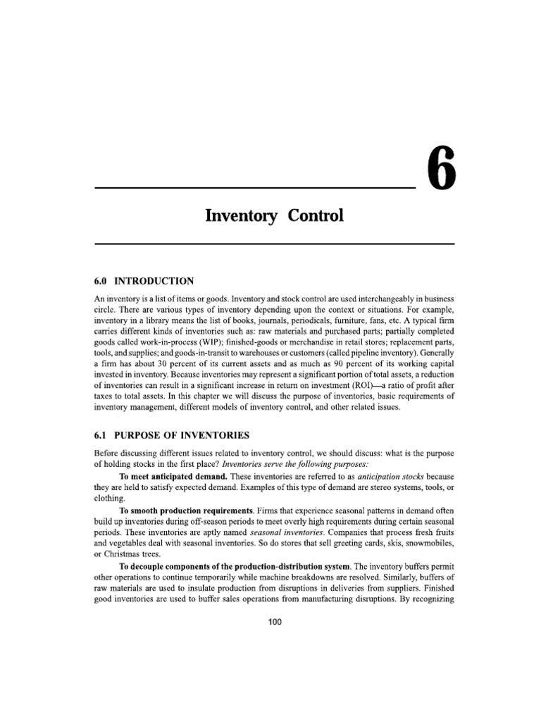 Inventory Control | PDF