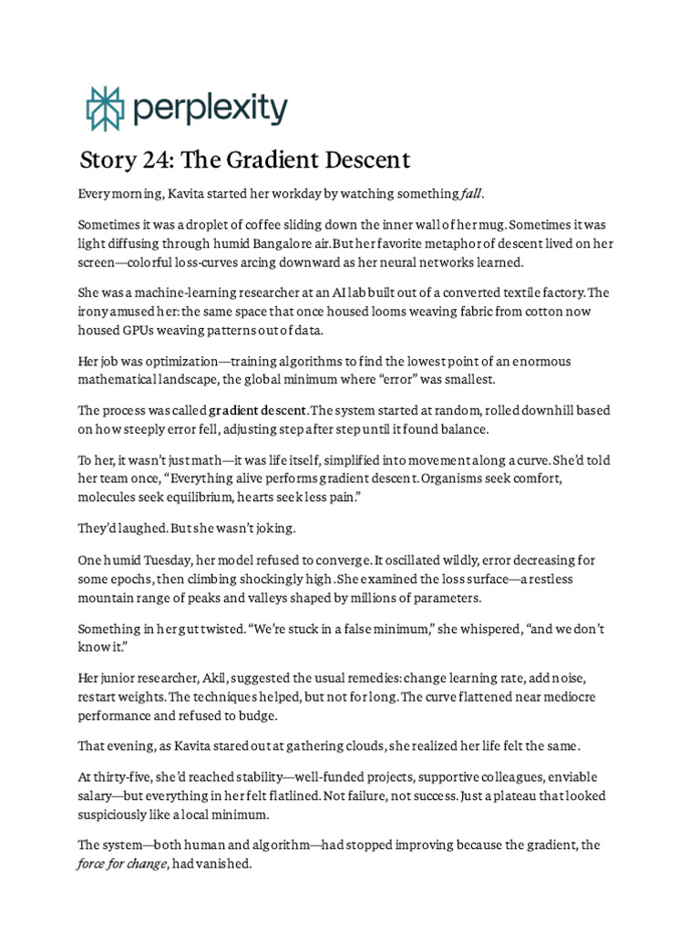 Story 24 - The Gradient Descent | PDF | Applied Mathematics