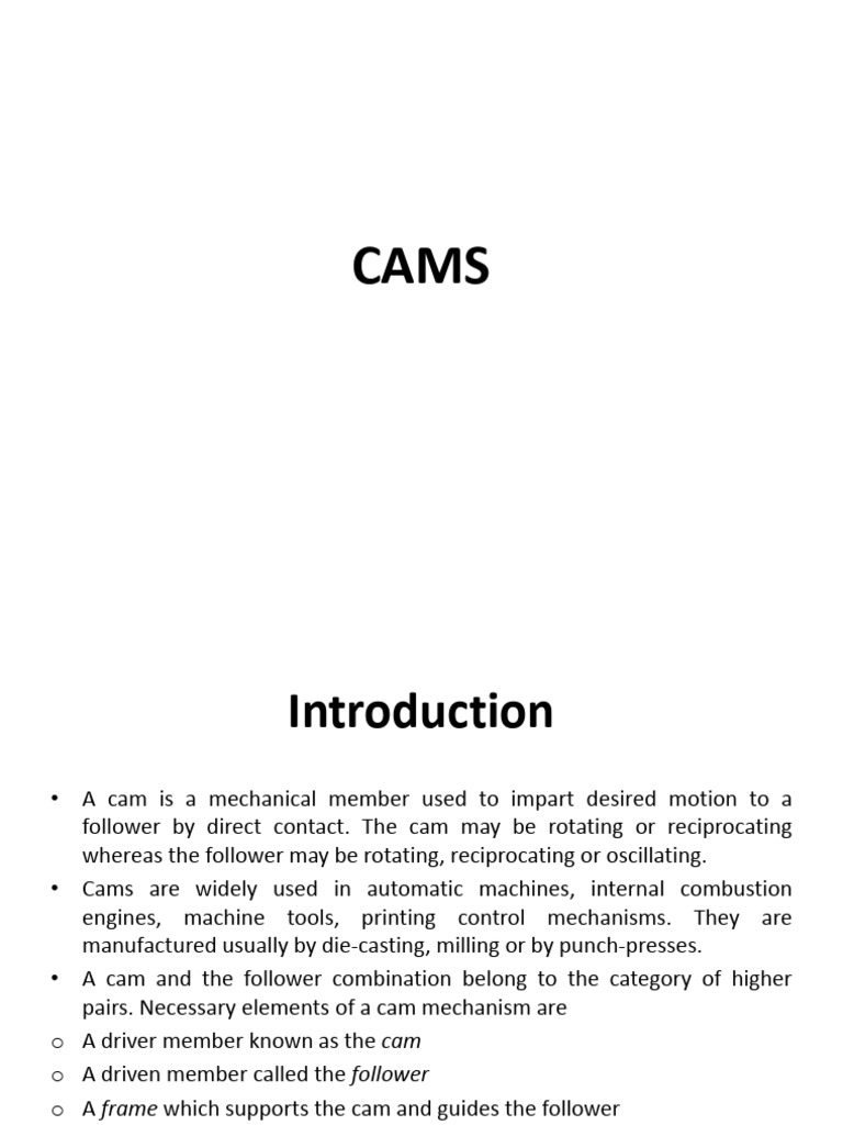 CAMS | PDF | Rotation | Machines