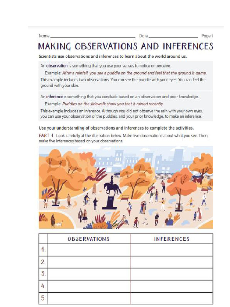 Making Observations and Inference | PDF