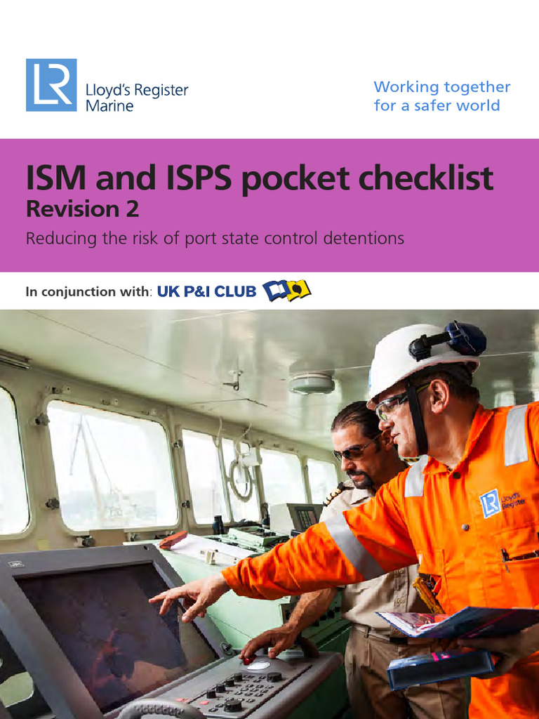 ISM and ISPS Pocket Checklist | PDF | Safety | Water Transport