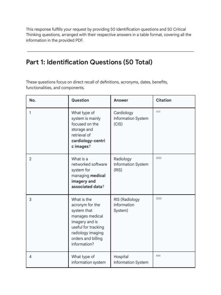 Try Again. Make As Many As 50 Questions For Ident... | PDF | Medical ...