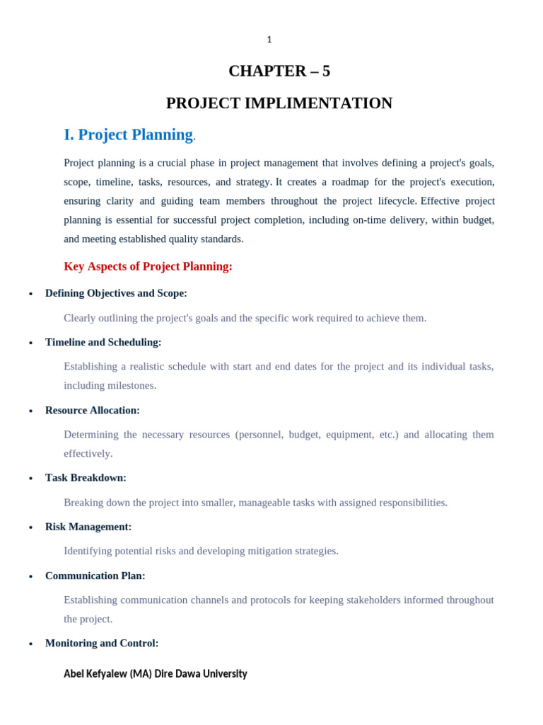 Chapter - 5 Project Implimentation | PDF | Project Management ...