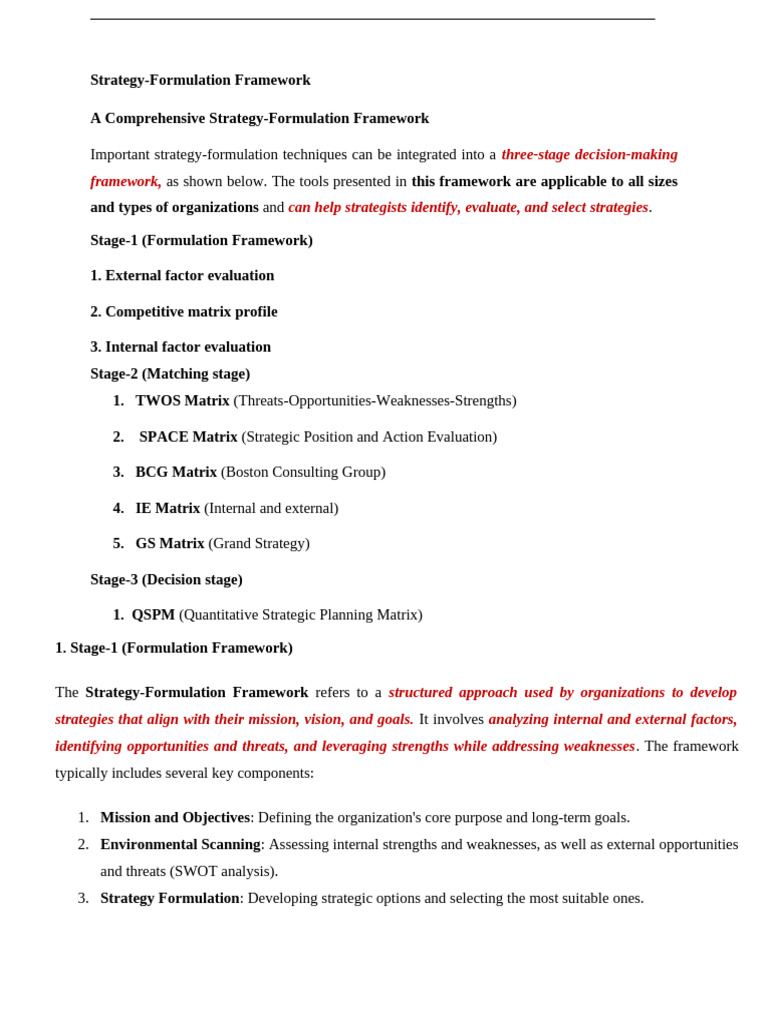 Chapter 5 Strategy Formulation Part II | PDF | Performance Indicator ...